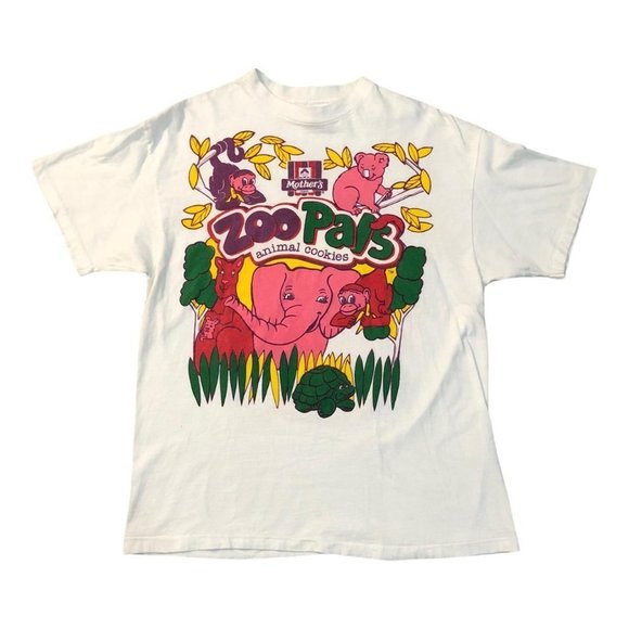 American Vintage Other - Vintage 90s Mothers Cookies Zoo Pals Animal Cookies T-shirt double sided (rare)